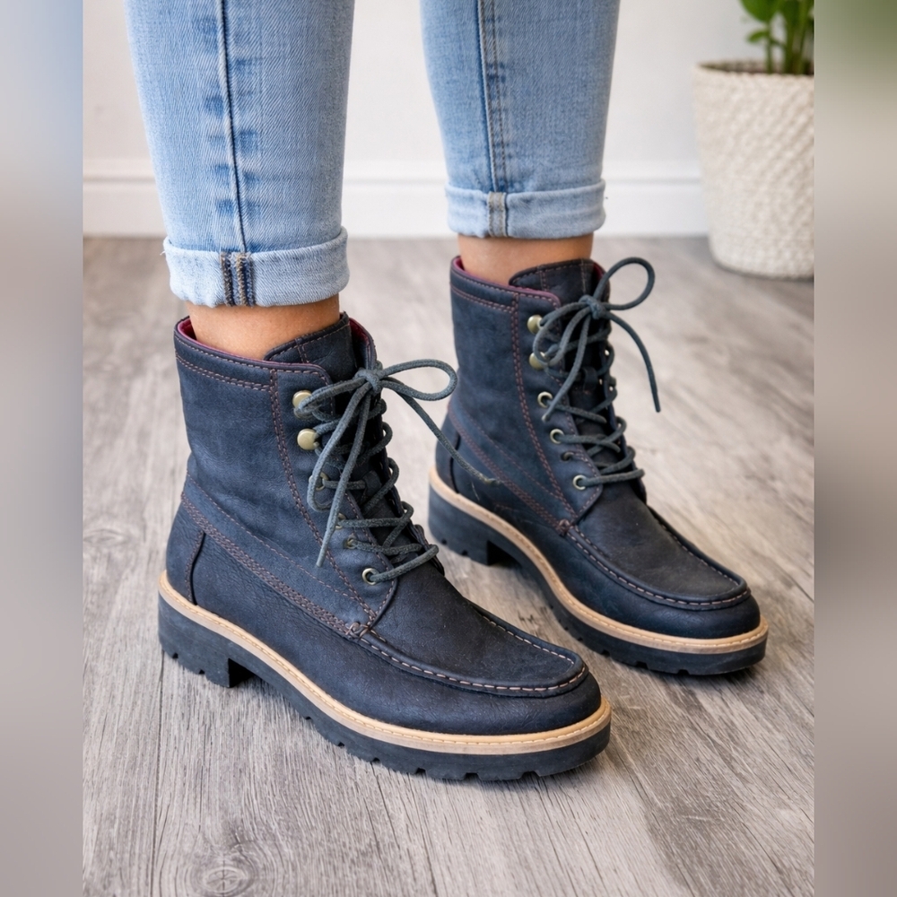 Sperry A/O Lug Black Leather Boots